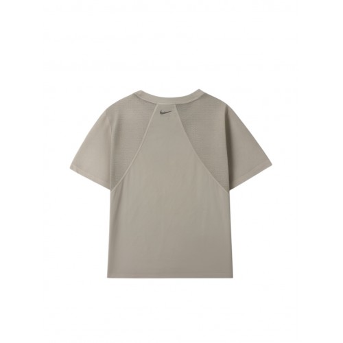 Nike Dri-FIT Γυναικείο Αθλητικό T-Shirt Μπεζ–Γκρι